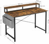 Industrial Style Desk with Storage Monitor Shelf Workstation Writing Table Unit