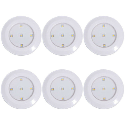 6Pcs Wireless LED Puck Lights Closet Under Cabinet Lighting + Remote Control UK
