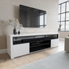 White High Gloss TV Unit with Soundbar Shelf/ TV Cabinet/ TV Stand/ Storage Unit