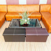 Faux Leather Ottoman Pouffe Storage Toy Box Foot Stools 2 Seater Bench Seat UK