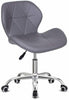 Computer Office Chair Cushioned Home Swivel Leather Chrome Small Adjustable Desk