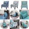 Country Style Floral Print Linen Occasional Lounge Chair Tub Armchair Wing Back