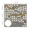 Spring Cherry Blossom Moonlight Large Wall Stickers Mural Art Decoration Decal