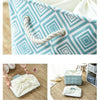 Canvas Fabric Storage Basket Folding Box For Laundry Basket With Handle-
