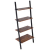 4-Tier Ladder Shelf Bookcase Bookshelf Plant and Flower Stand Industrial Storage