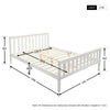 Stylish Double 4ft6 Wooden Bed Frame in White Strong Solid Bedstead Slat Bedroom