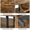 Industrial TV Table Wood TV Stand Console Cabinets with Shelves for Living Room