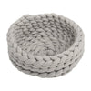40-55cm Chunky Woven Cat Basket Kitten Pussy Bed Portable Soft Mat Nest -Grey UK