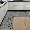 2PCS Home Kitchen Floor Mat Non Slip Runner Anti Fatigue Rug Set Door Decor