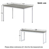 Kitchen Dining Table and 2 Bench Set Garden Bench Sturdy Metal Frame Industrial