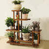 5 Tier Wooden Plant Flower Pot Display Stand Shelf Storage Rack Outdoor Indoor
