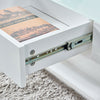 Coffee Table 2 Storage Drawers Tea Side End Table Living Room Furniture White UK