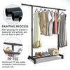 Single/Double Adjustable Closet Hanger Organizer Storage Rail Clothes Ra