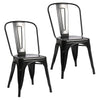 2/4x Industrial Tolix Dining Chair Stacking Kitchen Bistro Cafe Chairs Metal