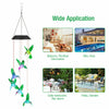 Hanging Hummingbird Lights LED Outdoor RGB Wind Chimes Solar Powered Lamp Garden