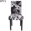 6x Dining Chair Seat Covers Spandex Slip Banquet Home Protective Stretch Covers