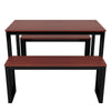 Wooden Dining Table and Chairs Set 2 Bench Kitchen Furniture Activity Desk Kid