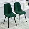 Set of 2 Velvet Dining Chairs High Back Padded Seat Dinning Room Home Office UK