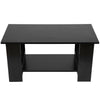 2 Tiers Modern Wooden Coffee Table with Storage Shelf Sofa Side Desk Living Room