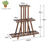 3 Tier Large Wooden Plant Stand Flower Display Rack Ladder Shelf Indoor Outdoor