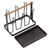 Metal 6 Cup Mug Tree Stand Holder Table Top Kitchen Storage Rack w/Drainer Plate