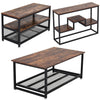 Industrial Rustic Wood Console Table/ Coffee Table/ TV Stand With Storage Shelf