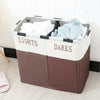 DARKS & LIGHTS 2 Sorter Laundry Hamper Clothes Storage Bag Washing Bin Basket UK
