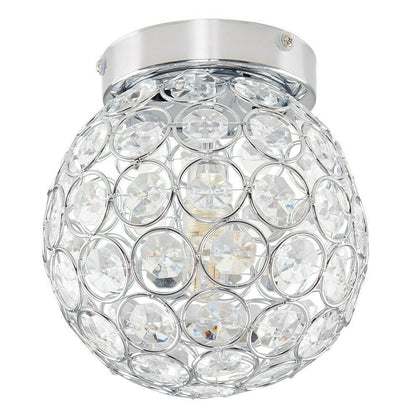 Bathroom Ceiling Light Fitting Chrome Finish Modern Clear Acrylic Jewel Design