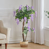 Artificial Pink Wisteria Flower Tree Realistic Fake Blossom Plant Indoor Outdoor