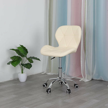 Cushioned Computer Desk Chrome Legs Lift Swivel Small Adjustable Office Chair