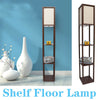 Modern Shelf Floor Lamp Soft Light 4-tier Open Shelves Storage Display Decor DIY