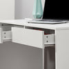 Black Computer Desk 100cm 2 Drawer Dressing Table Wooden Furniture Office