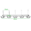 1Pcs 15 Hooks Coat Clothes Door Holder Rack Wall Mounted Hanger Stainless Steel