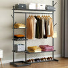 Heavy Duty Open Wardrobe Clothes Rail Rack Hanging Garment Coat Organizer Shelf