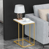 Premium Marble Top Coffee Table With Gold Painted Iron Steel Frame Home Office