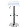 Set of 2 Breakfast Bar Stool with Chrome Footrest Base Swivel Gas Lift Elegant