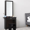 Black Dressing Table Make Up Desk Stool W/ Sliding Storage Mirror Drawer Vanity