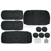 Deluxe Car Seat Covers Pu Leather Universal Protector Full Set Front Rear Black