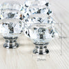 8x Clear Crystal Glass Door Knob Handle Drawer Cabinet Furniture w/ Screws 40mm