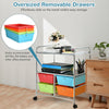 Drawers Storage Trolley 3 Tier Rolling Stationary Utility Cart W/Lockable Wheels