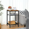 HOOBRO Side Table Industrial Telephone Table End Console Table Rustic Brown