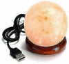 Ball Shape USB Salt Lamp Natural Pink Crystal Rock LED Light Lamp Christmas Gift