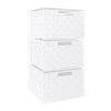 3 Drawer Storage Cabinet for Bedroom, Bathroom Unit, White-L30.5 x W30.5 x H61cm