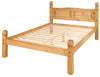 Corona Double Bed 4ft6 Low Foot End Mexican Solid Pine Frame Bedroom Furniture