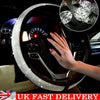 Car Steering Wheel Crystal Sparkled Diamond Cover Leather Skidproof Bling Black