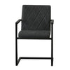 2 Pcs Faux Leather Dining Chairs Armchairs Office Kitchen Brown Grey Industrial