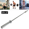 New 5Ft 2" Olympic Barbell Bar Chrome Steel Weight Lifting Gym Non-slip Handle