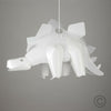 Children's Dinosaur 3D White Bedroom Nursery White Plastic Shade Stegosaurus
