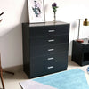 Black Chest of Drawers Bedside Table Cabinets 1 2 3 4 5 Drawer Bedroom Furniture