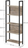 5 Tier Ladder Shelf Bookcase Industrial Storage Rack Metal Frame Display Stand